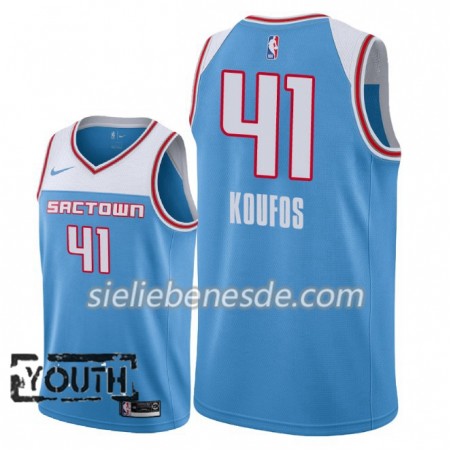 Kinder NBA Sacramento Kings Trikot Kosta Koufos 41 2018-19 Nike City Edition Blau Swingman